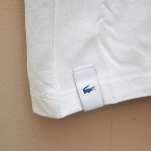 Lacoste Men's 3pc White Undershirt V-Neck - Picture 4 of 4